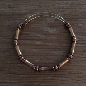 Alex and Ani beaded bangle in gold